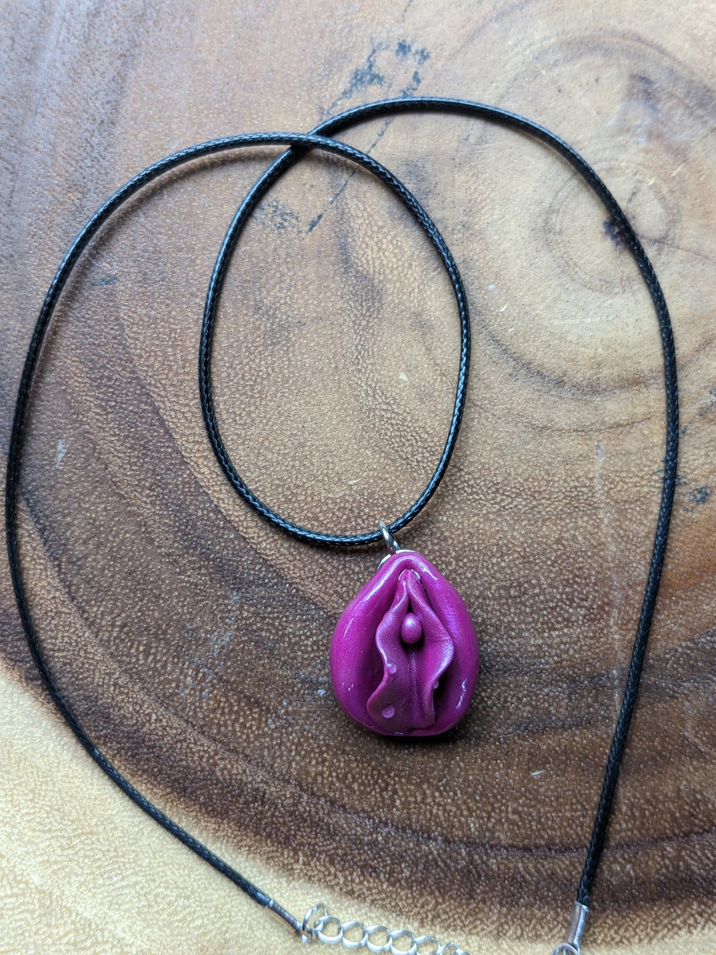 Fuchsia Vulva Necklace Luscious Lips Collection by Melinda Love