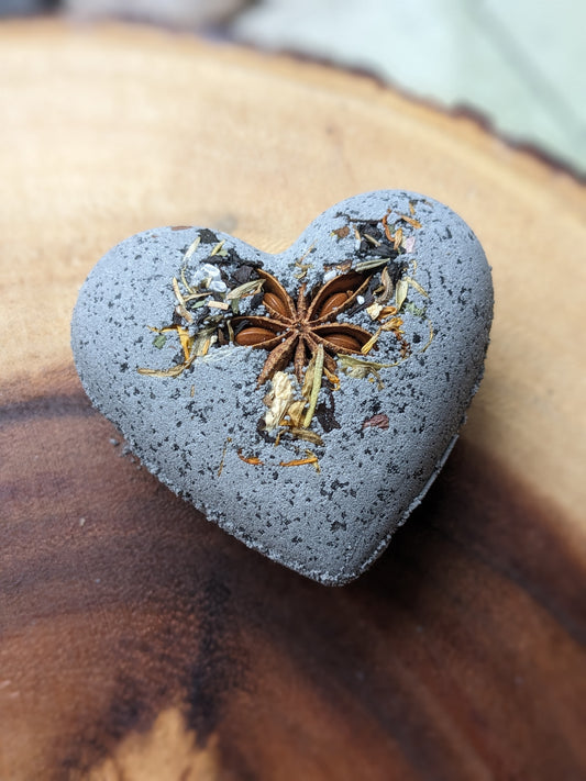 The Emperor Heart Shaped Bath Bomb - Detox & Boundaries Spell