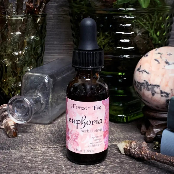 Euphoria Elixir | Herbal Tincture | Energy Work | Earth Magick | Herbal Infusion | Tincture | Herb Magick | Green Witch | Happiness Spell